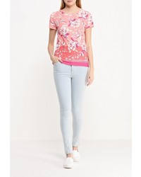 Женская разноцветная футболка с круглым вырезом от Sela