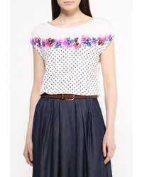 Женская разноцветная футболка с круглым вырезом от Sela