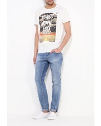 Мужская разноцветная футболка с круглым вырезом от SPRINGFIELD