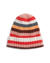 Разноцветная шапка в горизонтальную полоску