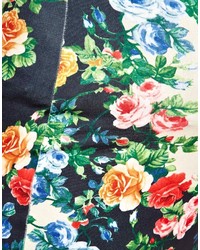 Разноцветная юбка-карандаш с цветочным принтом от Asos