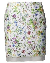 Разноцветная юбка-карандаш с цветочным принтом от Giambattista Valli