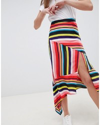 Разноцветная юбка-миди с принтом от ASOS DESIGN
