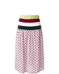 Разноцветная юбка-миди с принтом от Marni