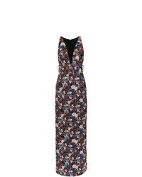 Разноцветное вечернее платье из парчи