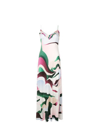 Разноцветное вечернее платье с принтом от Emilio Pucci