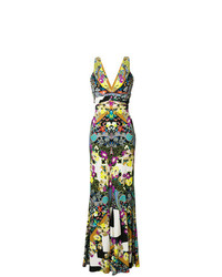 Разноцветное вечернее платье с принтом от Etro