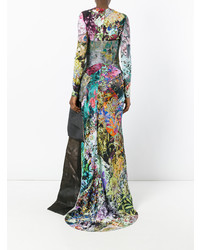 Разноцветное вечернее платье с цветочным принтом от A.F.Vandevorst