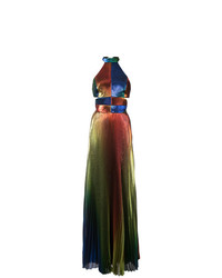 Разноцветное вечернее платье со складками от Rosie Assoulin