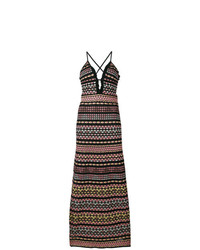 Разноцветное вязаное платье-макси от M Missoni
