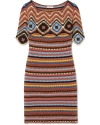 Разноцветное вязаное платье прямого кроя от See by Chloe