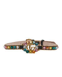 Разноцветное кожаное ожерелье-чокер от Gucci