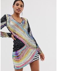 Разноцветное облегающее платье с пайетками от A Star Is Born