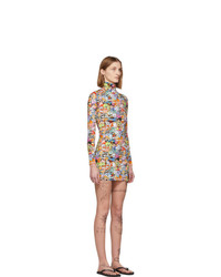 Разноцветное облегающее платье с принтом от Vetements