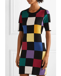 Разноцветное облегающее платье с принтом от Staud