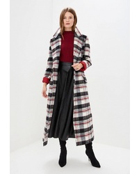 Женское разноцветное пальто в шотландскую клетку от Style national
