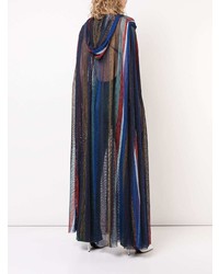 Разноцветное пальто-накидка с принтом от Missoni