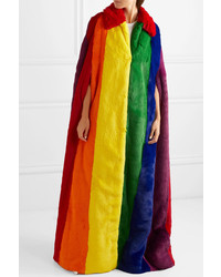 Разноцветное пальто-накидка от Burberry