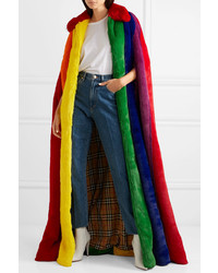 Разноцветное пальто-накидка от Burberry