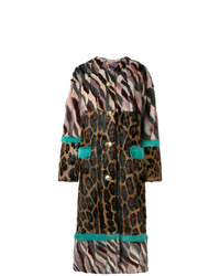 Женское разноцветное пальто с принтом от Liska