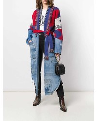 Женское разноцветное пальто с принтом от Alanui