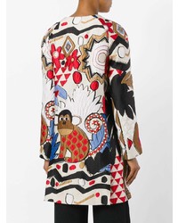 Женское разноцветное пальто с принтом от Talbot Runhof