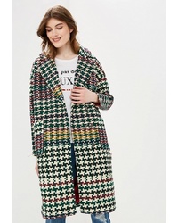 Женское разноцветное пальто с узором "гусиные лапки" от Top Secret
