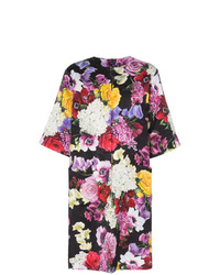 Женское разноцветное пальто с цветочным принтом от Dolce & Gabbana