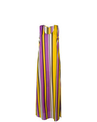 Разноцветное платье-макси в вертикальную полоску от P.A.R.O.S.H.
