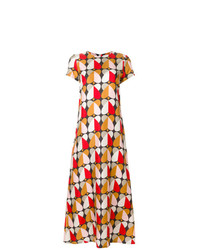 Разноцветное платье-макси с принтом от La Doublej
