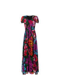 Разноцветное платье-макси с цветочным принтом от Twin-Set