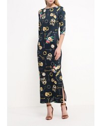 Разноцветное платье-макси от Adzhedo