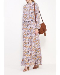 Разноцветное платье-макси от Adzhedo