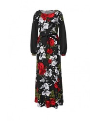 Разноцветное платье-макси от Adzhedo