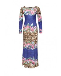 Разноцветное платье-макси от Adzhedo