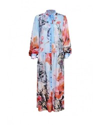 Разноцветное платье-макси от JN