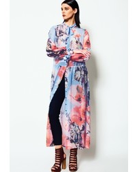 Разноцветное платье-макси от JN