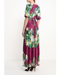 Разноцветное платье-макси от MadaM T