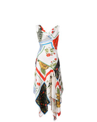 Разноцветное платье-миди в стиле пэчворк от Monse