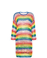 Разноцветное платье-миди крючком от Mira Mikati