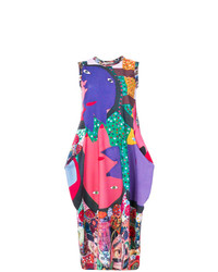 Разноцветное платье-миди с принтом от Comme des Garcons