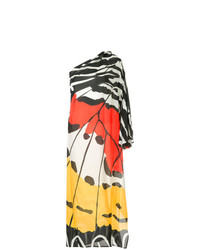 Разноцветное платье-миди с принтом от Dhela