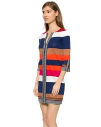 Разноцветное платье прямого кроя в горизонтальную полоску от Diane von Furstenberg