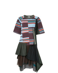 Разноцветное платье прямого кроя с геометрическим рисунком от Kolor