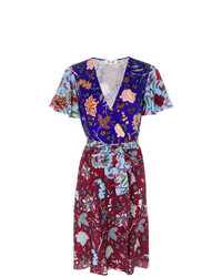 Разноцветное платье с запахом с цветочным принтом от Dvf Diane Von Furstenberg