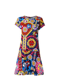 Разноцветное платье с пышной юбкой с принтом от Love Moschino