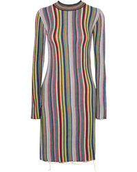 Разноцветное платье-свитер в вертикальную полоску от MARQUES ALMEIDA