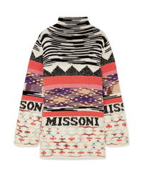 Разноцветное платье-свитер с принтом от Missoni