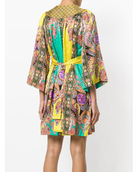 Разноцветное пляжное платье с "огурцами" от Etro