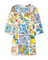 Разноцветное повседневное платье с принтом от Dolce & Gabbana